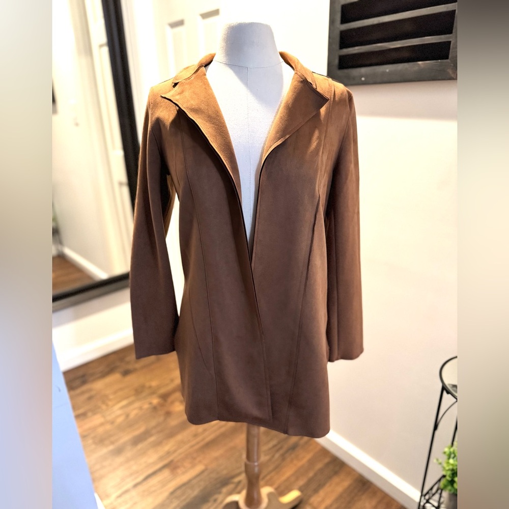 Premise Brown Suede Trench Coat